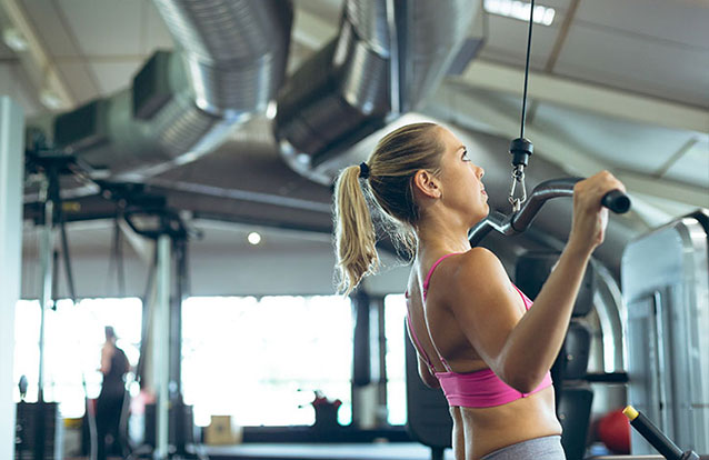 woman working out after emsculpt in Bay Area